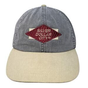 Silver Dollar City Baseball Cap Gray One Size Adjustable Embroidered Cotton